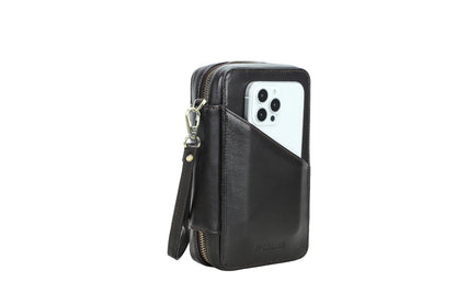 L’Essentiel - Pochette de voyage en Cuir Ombre