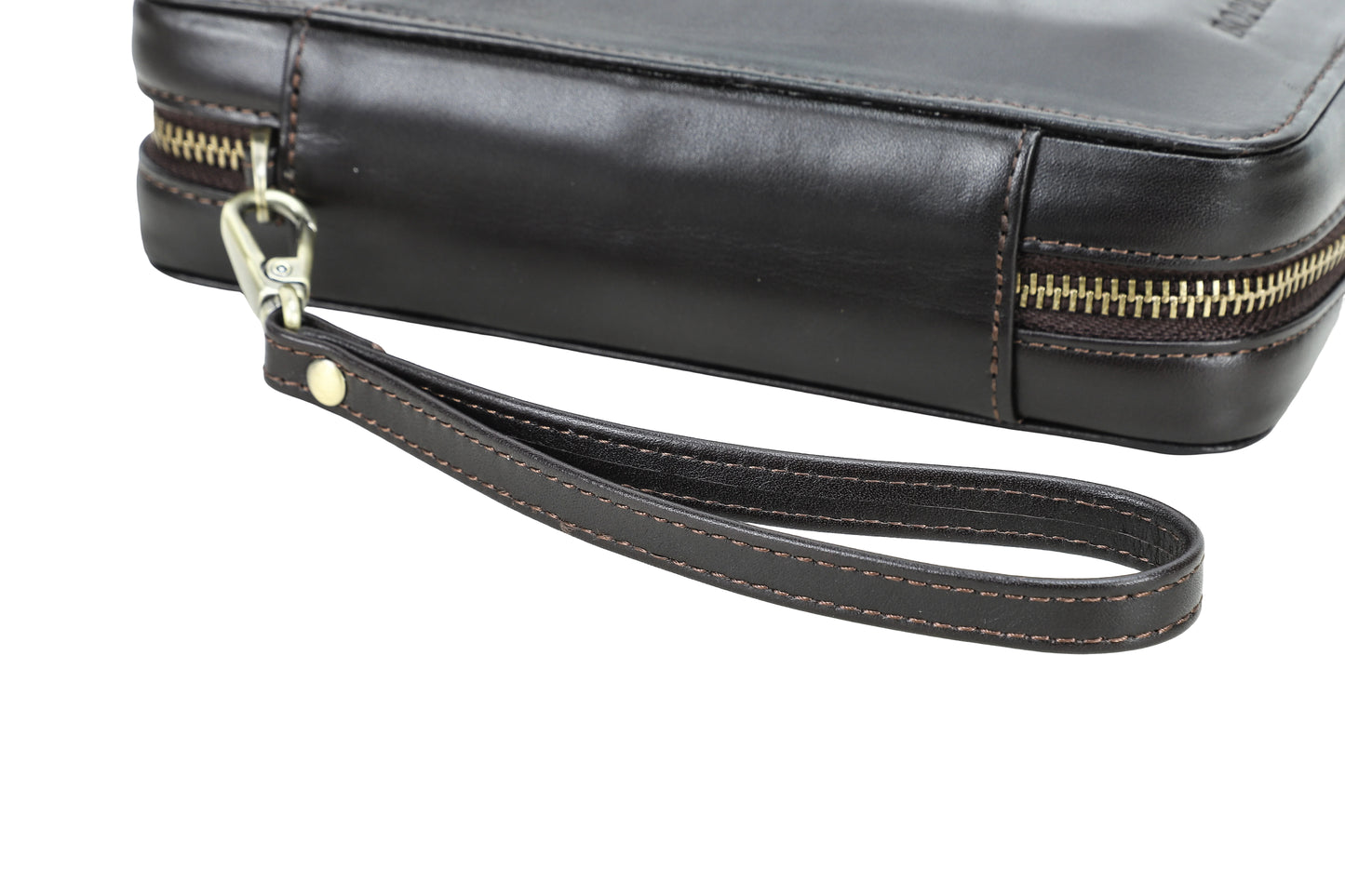L’Essentiel - Pochette de voyage en Cuir Ombre