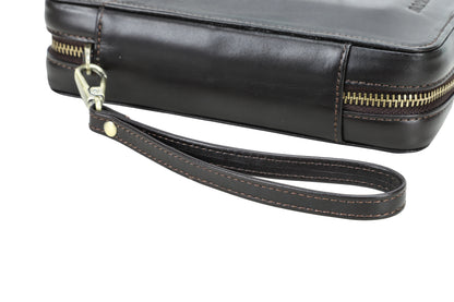 L’Essentiel - Pochette de voyage en Cuir Ombre