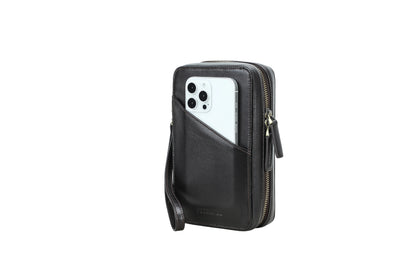 L’Essentiel - Pochette de voyage en Cuir Ombre