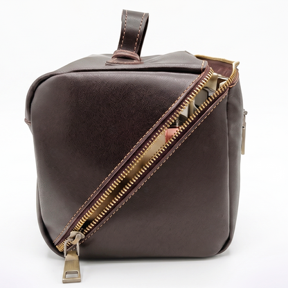 L’INTERVALLE Trousse de voyage en cuir café