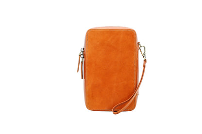 L’Essentiel - Pochette de voyage en Cuir Sienne