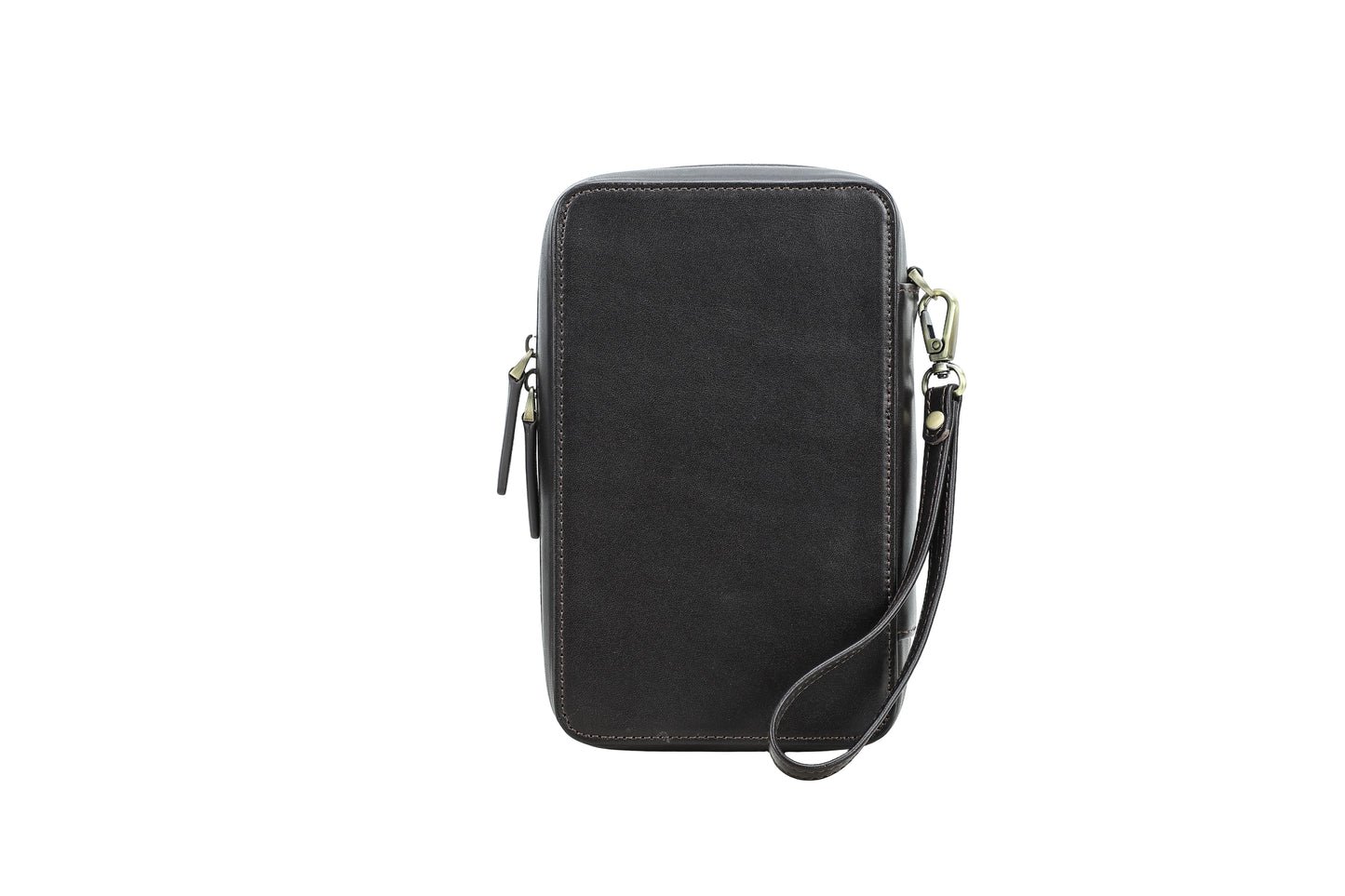 L’Essentiel - Pochette de voyage en Cuir Ombre