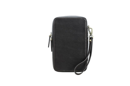 L’Essentiel - Pochette de voyage en Cuir Ombre