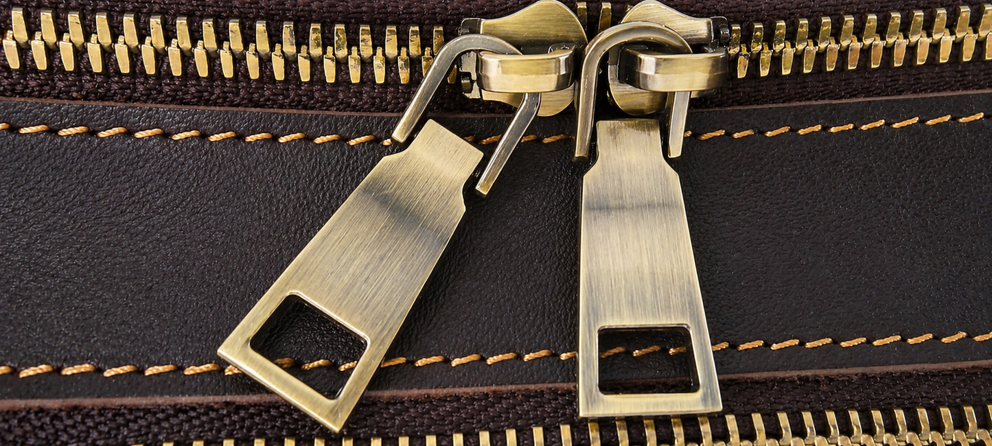 L’INTERVALLE Trousse de voyage en cuir café